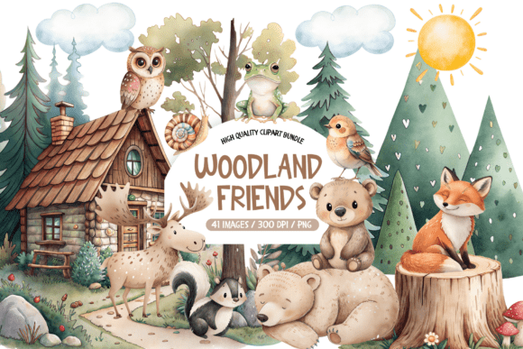 Download Woodland Friends Clipart - Woodland friends Collection