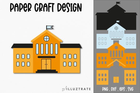 Download School Building Paper Crafting SVG - Paper crafting Collection
