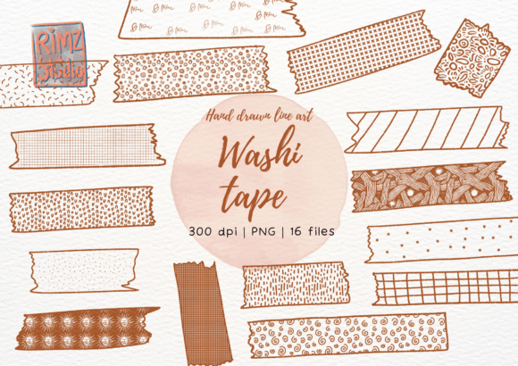 Download Washi Tape Hand Drawn Clipart Bundle - Washi tape Collection