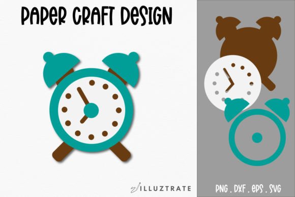 Download Alarm Clock Paper Crafting SVG | School - Paper crafting Collection