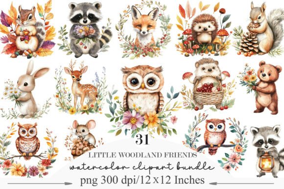 Download Little Woodland Friends Clipart - Woodland friends Collection