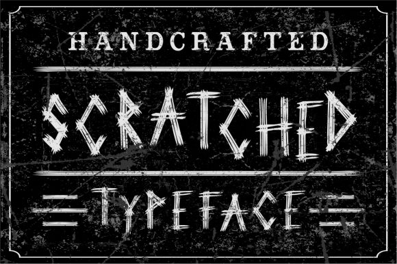 Download Handcrafted Scratched Typeface - Handcrafted Collection