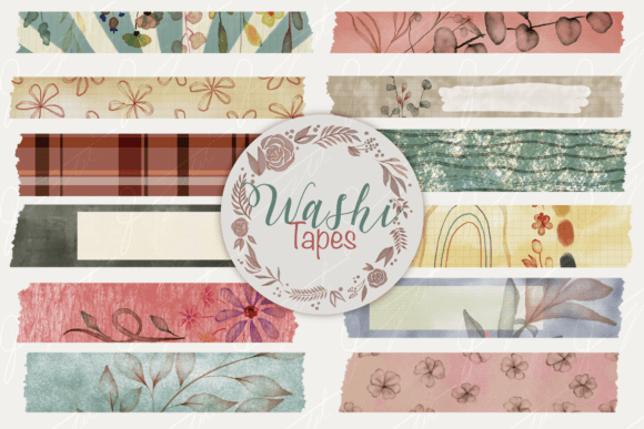 Download DIGITAL WASHI TAPE (Retro) - Washi tape Collection
